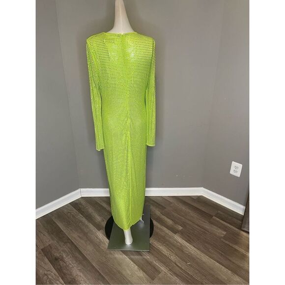 SELF-PORTRAIT Crystal-embellished jersey midi dress - Picture 7 of 9